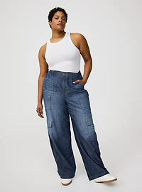 High-Rise Baggy Cargo Jean