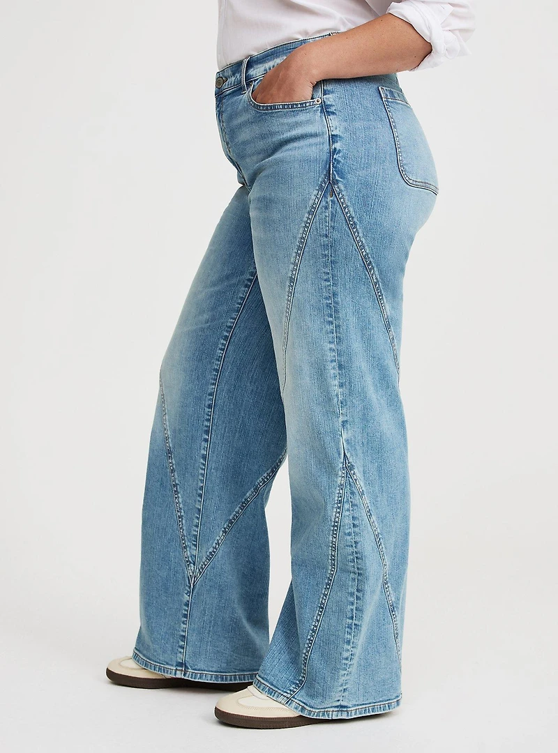 High-Rise Wide-Leg Jean With Twisted Seams