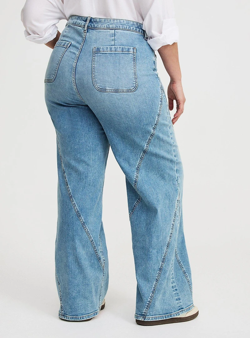 High-Rise Wide-Leg Jean With Twisted Seams