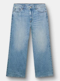High-Rise Wide-Leg Rhinestone Jean