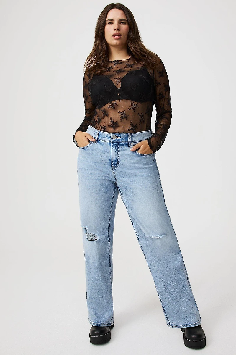 Perfect Wide-Leg Mid-Rise Jean