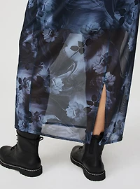 Maxi Mock-Neck Column Dress