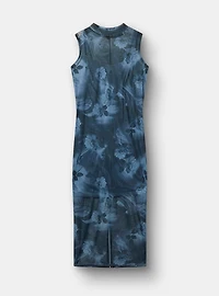 Maxi Mock-Neck Column Dress