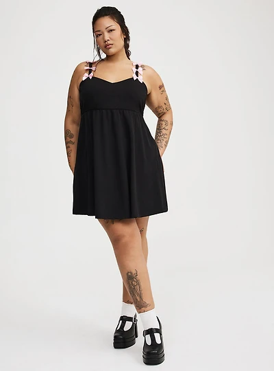 Mini Bow-Strap Dress