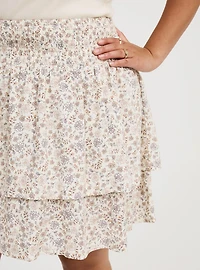 Double-Ruffle Mini Skirt
