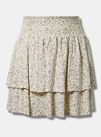 Double-Ruffle Mini Skirt