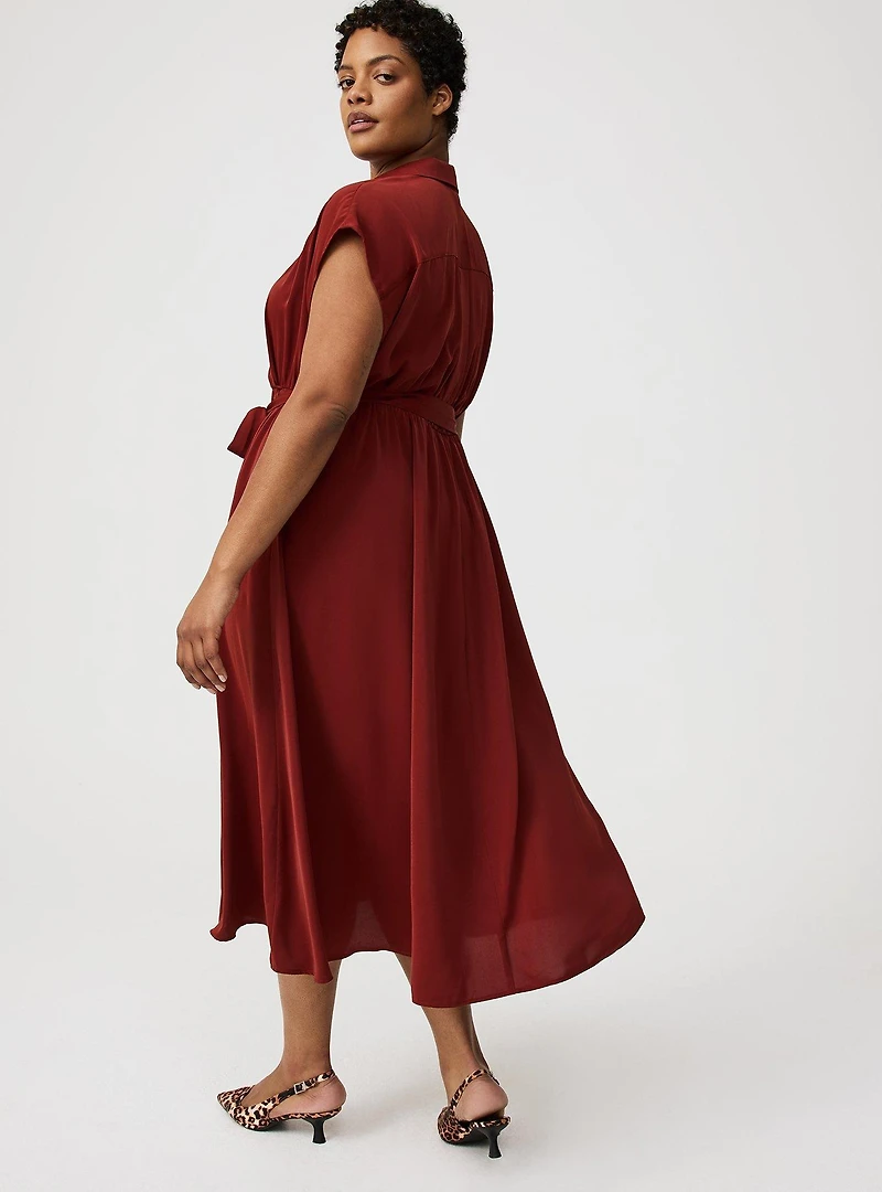 Collared Tea-Length Dress