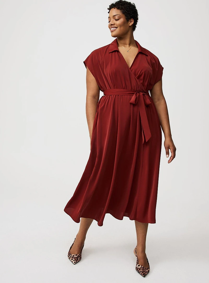 Collared Tea-Length Dress