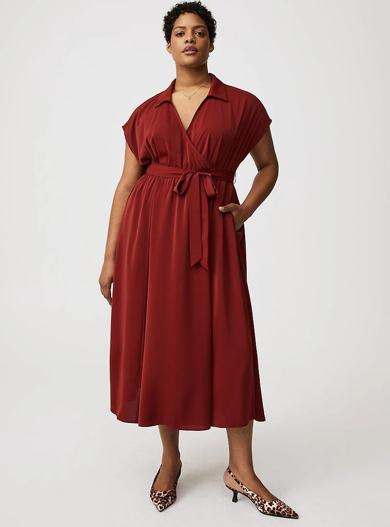 Collared Tea-Length Dress