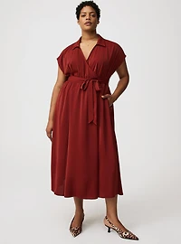 Collared Tea-Length Dress