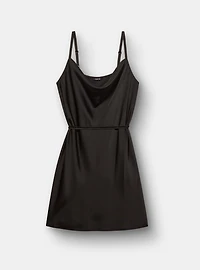 Satin Tie Slip Mini Dress