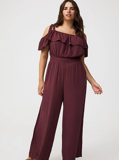 Ruffle Off-Shoulder Jumpsuit