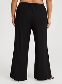 Wide Leg High-Rise Crepe Pant