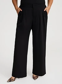 Wide-Leg Buckle-Back Pant