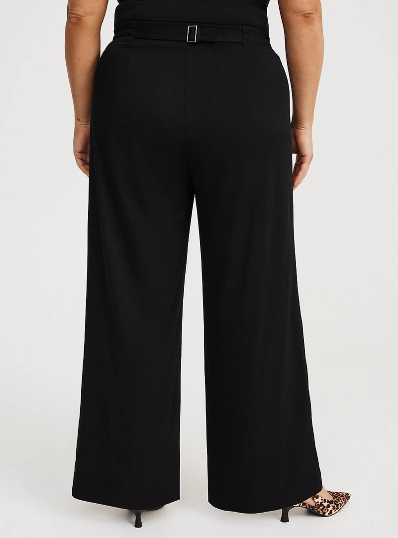 Wide-Leg Buckle-Back Pant