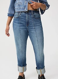 High-Rise Straight Cuffed Jean