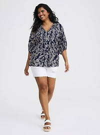 Challis V-Neck Blouse