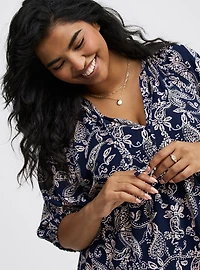 Challis V-Neck Blouse