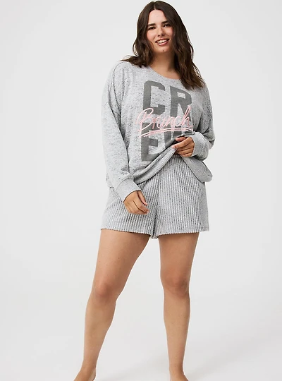 Super Soft Plush Oversized Lounge Sweatshirt