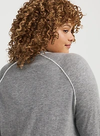 V-Neck Raglan Sweater