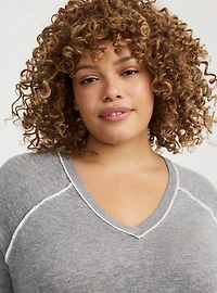 V-Neck Raglan Sweater