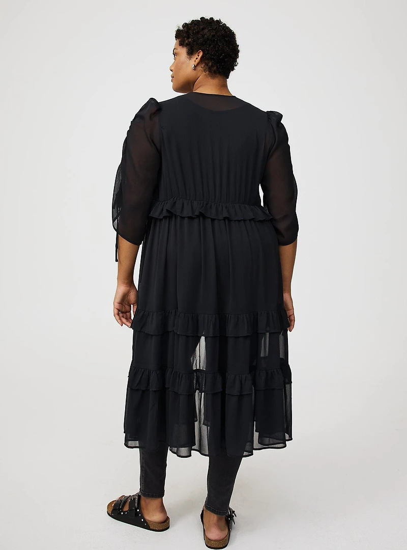 Tiered Maxi Kimono