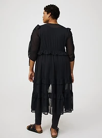 Tiered Maxi Kimono