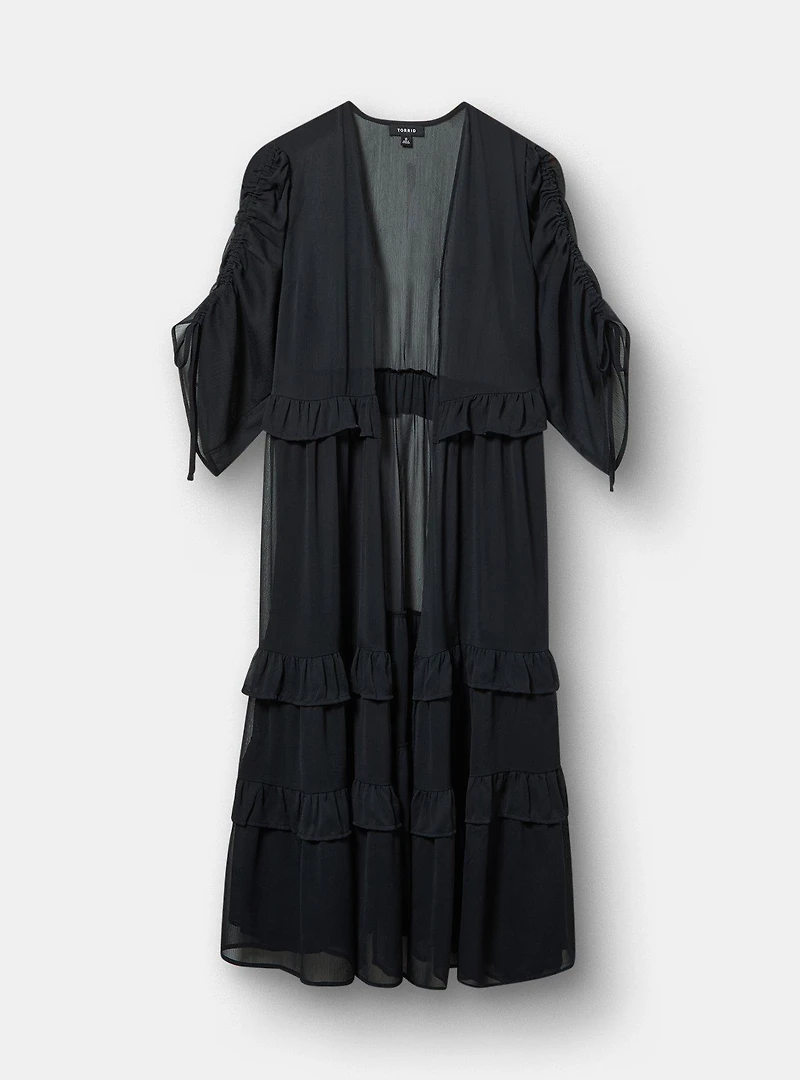 Tiered Maxi Kimono