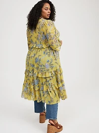 Tiered Maxi Kimono