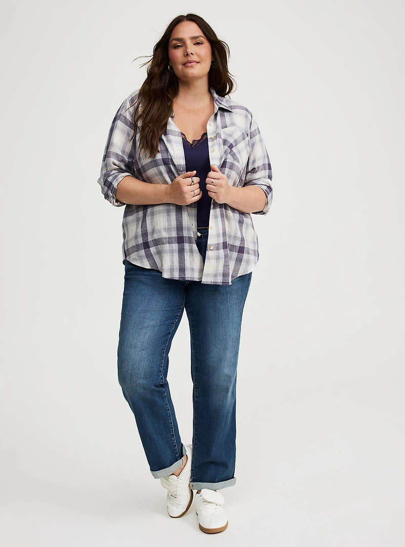 Lizzie Cotton Button-Up Shirt