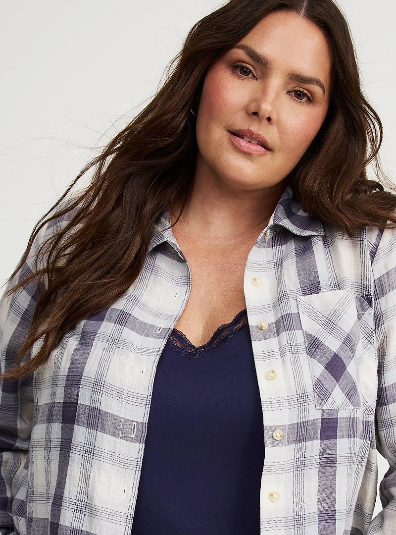 Lizzie Cotton Button-Up Shirt