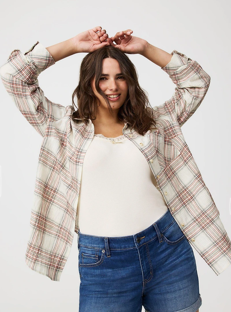 Lizzie Cotton Button-Up Shirt