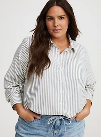 Lizzie Cotton Rayon Button-Up Shirt