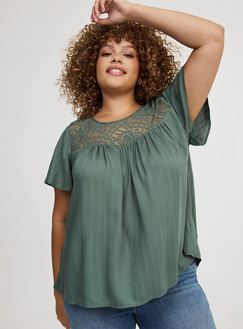 Lace Inset Blouse