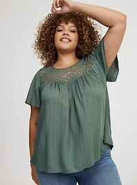 Lace Inset Blouse