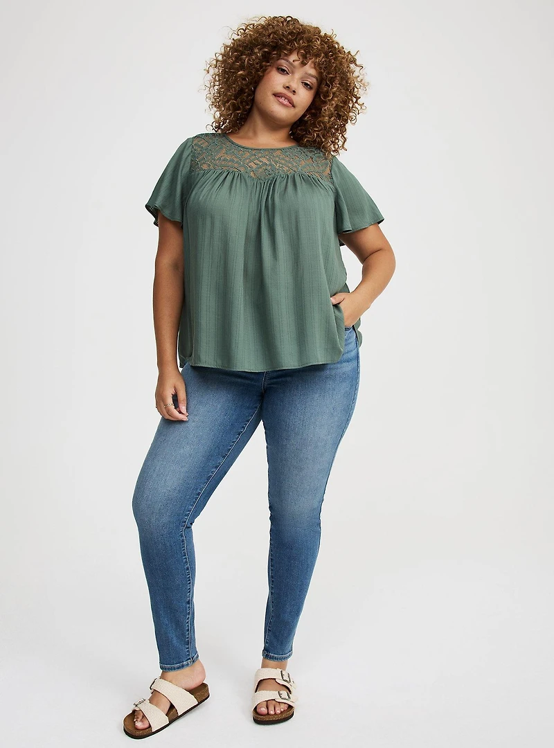 Lace Inset Blouse