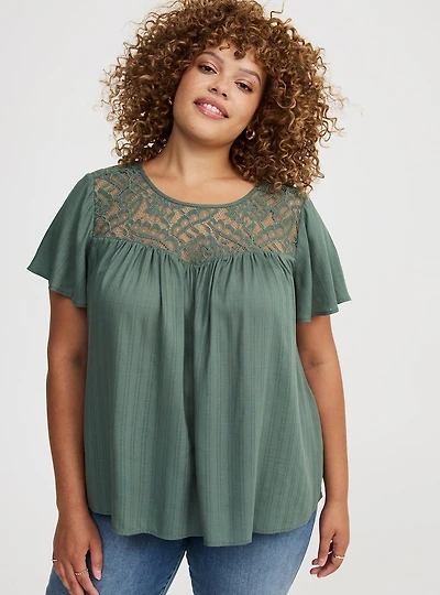Lace Inset Blouse