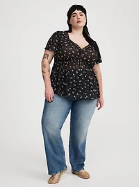 Tie Back V-Neck Blouse