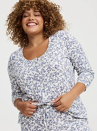 Waffle Henley Sleep Long Sleeve