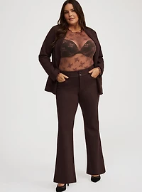 Sheer Lace Crew Long Sleeve Top