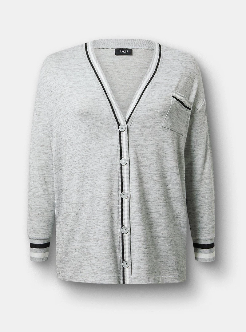 Hacci Striped Active Cardigan