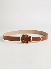 Whipstitch Denim Belt