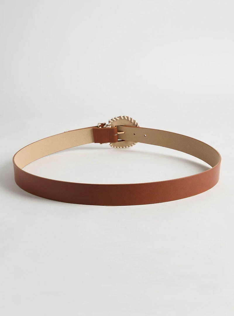 Whipstitch Denim Belt