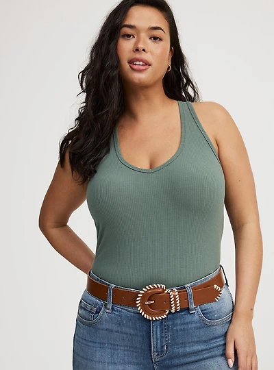 Whipstitch Denim Belt