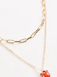Strawberry Layered Necklace