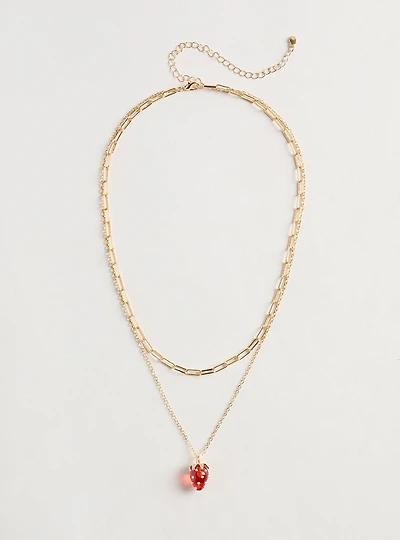Strawberry Layered Necklace