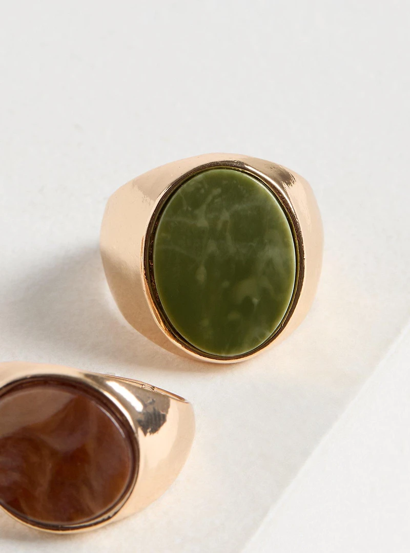 Floral Signet Rings