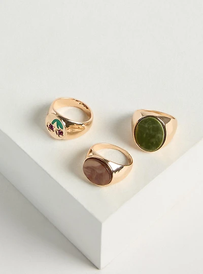Floral Signet Rings