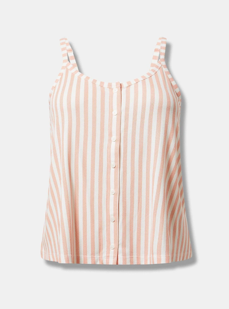 Super Soft Rib Button-Up Sleep Tank