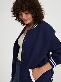 Fleece Relaxed Bomber Jacket